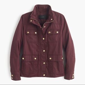 J. Crew Downtown Field Jacket in Burgundy